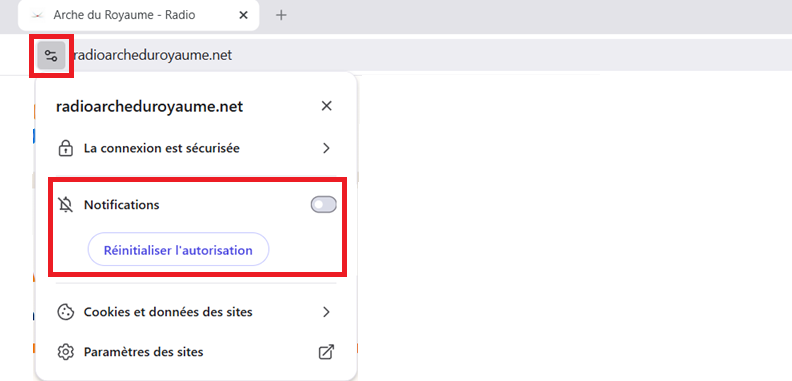 Instructions navigateur